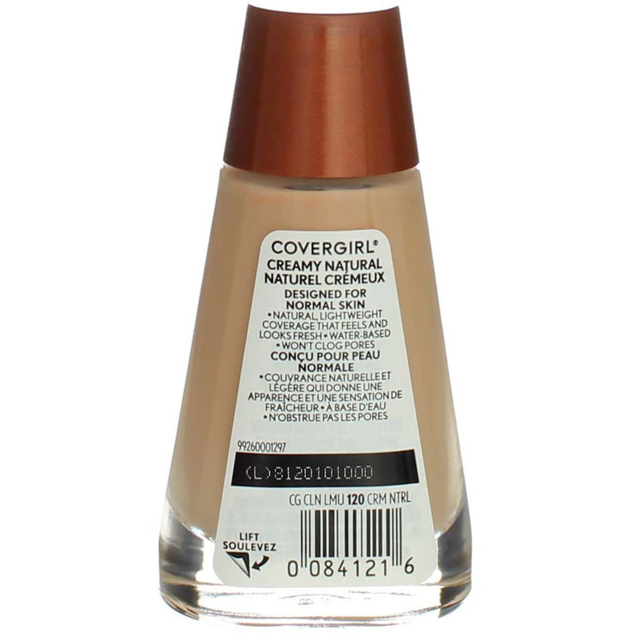 Cover Girl 00412 120Crmnat Creamy Natural Clean Liquid Make Up