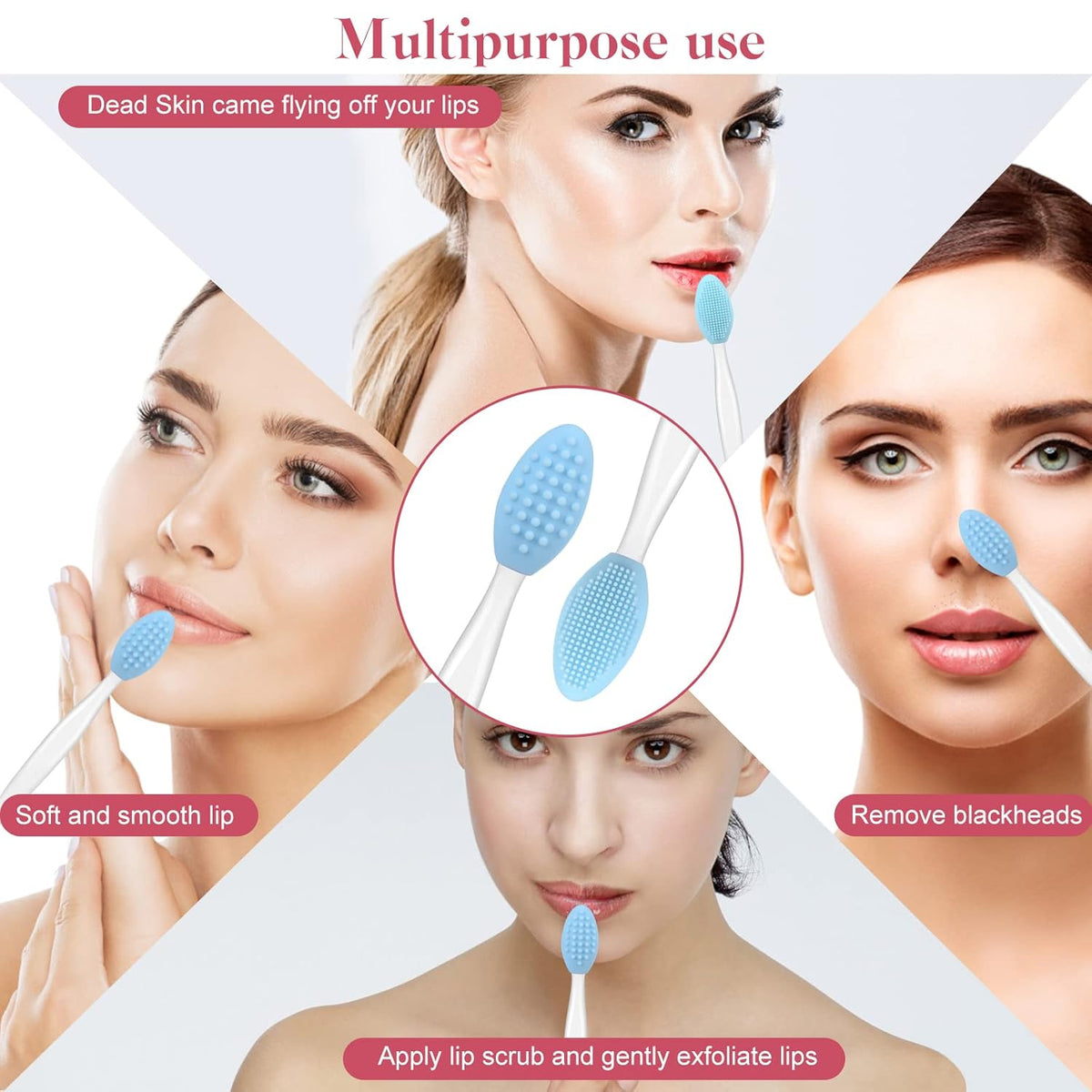 5-Piece Silicone Facial Cleansing & Lip Scrub Brush Set – photo 7 of 7
