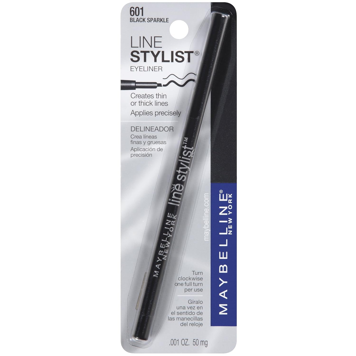New York Line Stylist-Carded, Black Sparkle, 0.0010 Ounce