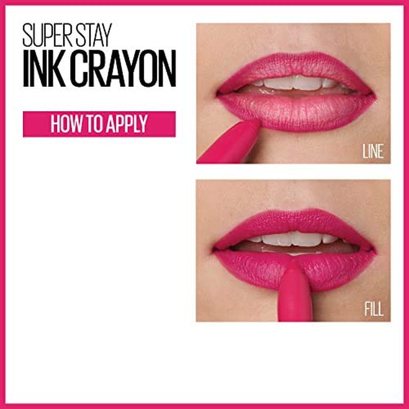 Super Stay Ink Crayon Lipstick Makeup, Precision Tip Matte Lip Crayon with Built-In Sharpener, Longwear up to 8Hrs, Trust Your Gut, Mauve Nude Pink, 1 Count