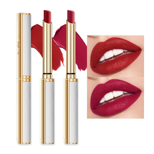 Moisturizing and Silky Velvet Lipstick Pack Set, Matte Longwear Waterproof Smooth Color Lip Crayon - Nourishing Lipstick Lipgloss Lip Stain (2Pcs 04#&06#)