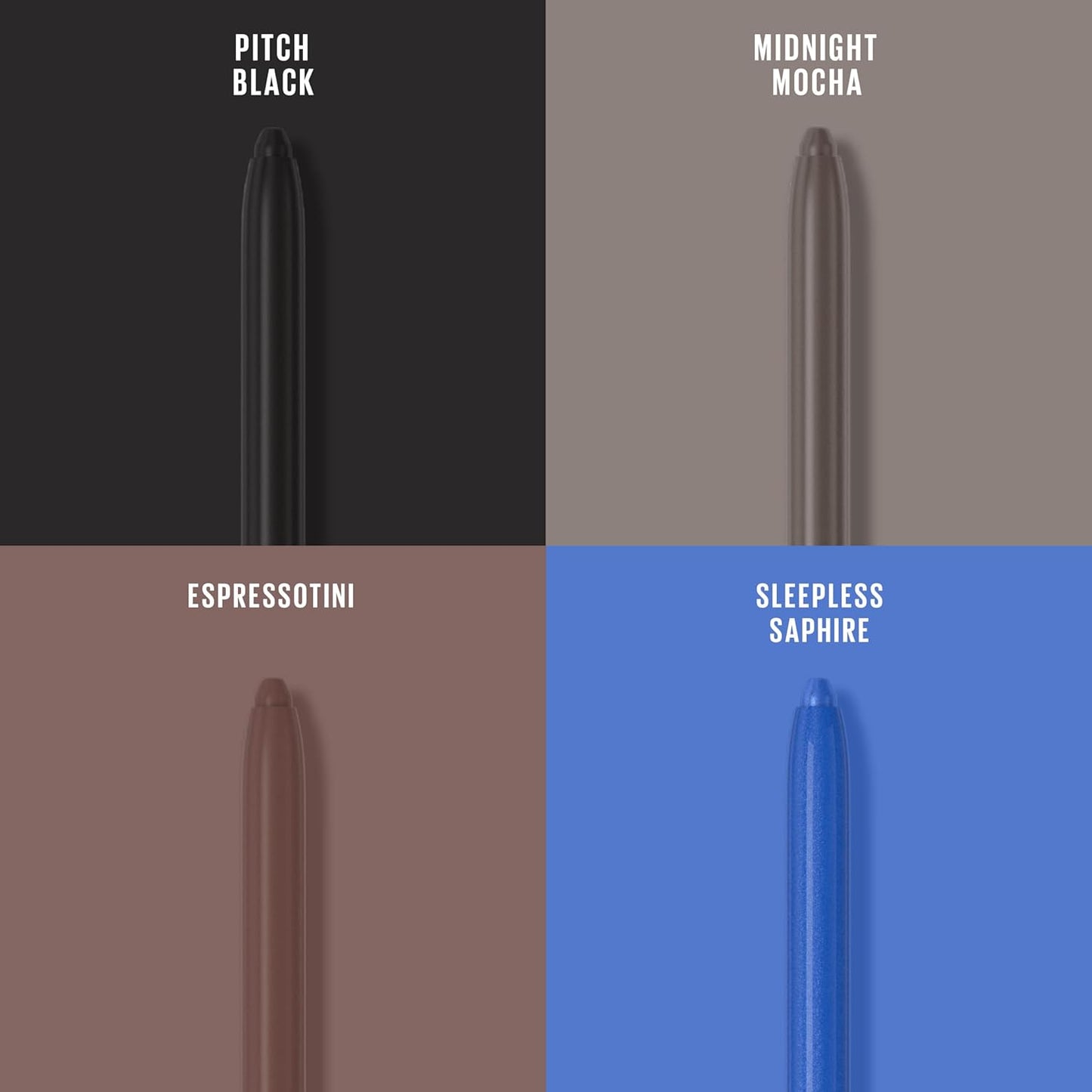 Tattoo Studio Automatic Gel Pencil Waterproof Eyeliner, Blendable, Smudge Resistant, Matte Eyeliner for up to 36HR Wear, Expressotini (Smokey Brown), Packaging May Vary