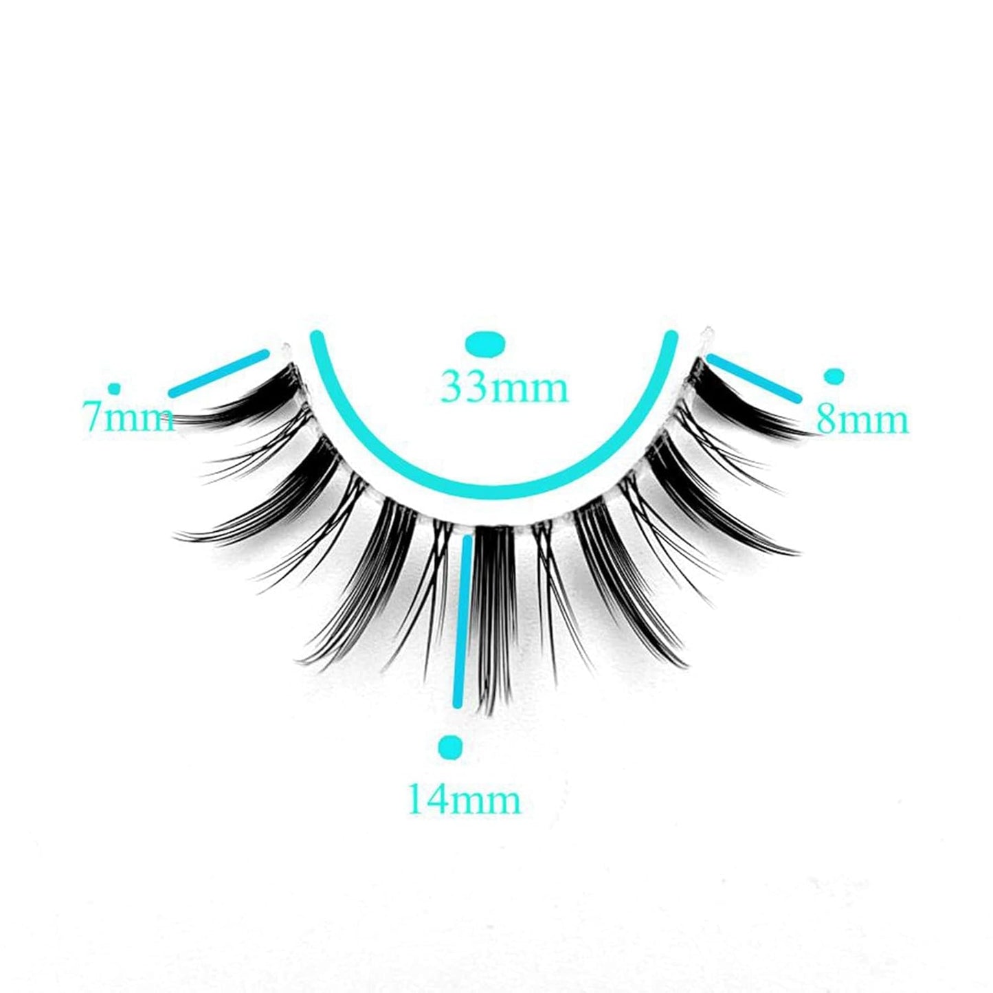 Manga Lashes Natural Look Japanese Style False Eyelashes 4 Pairs Spiky Anime Lashes Clear Band Cosplay Eyelashes