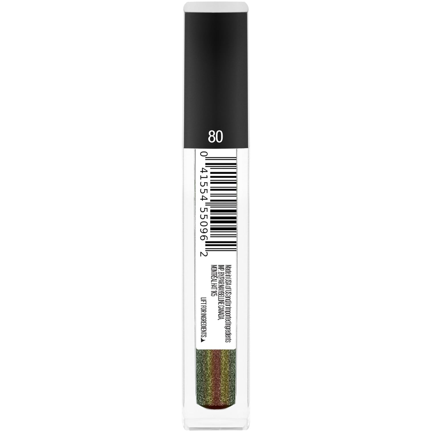 New York Lip Studio Glitter Fix Glitter Lip Gloss Makeup, Shadow Hunter, 0.17 Fl. Oz.