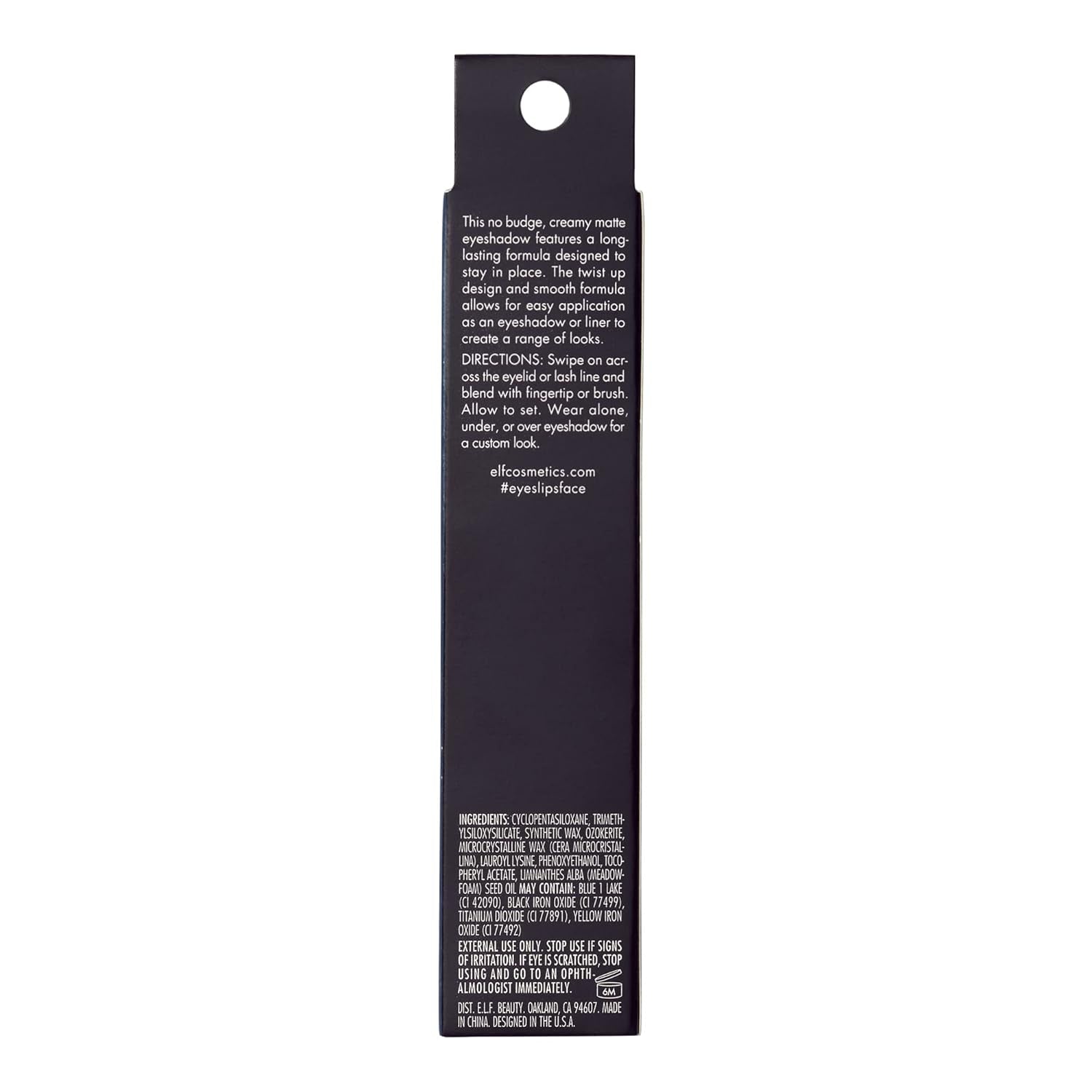 No Budge Matte Shadow Stick, One-Swipe Cream Eyeshadow Stick, Long-Wear & Crease Resistant, Matte Finish, Out of Sight