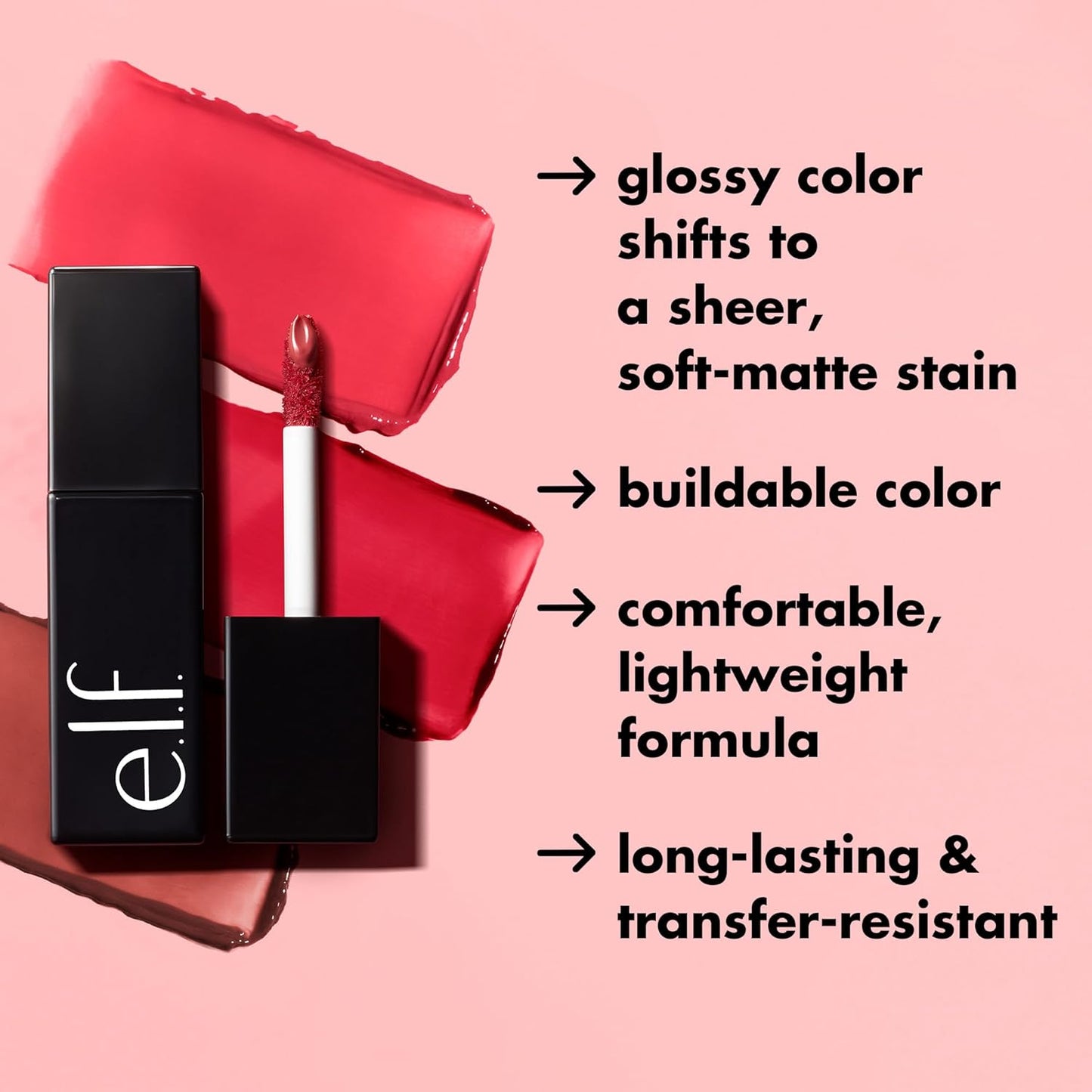 Glossy Lip Stain, Long-Lasting, Lightweight Lip Stain for a Sheer Pop of Color & Subtle Gloss Finish, Vegan & Cruelty-Free, Cinnamon Dreamz