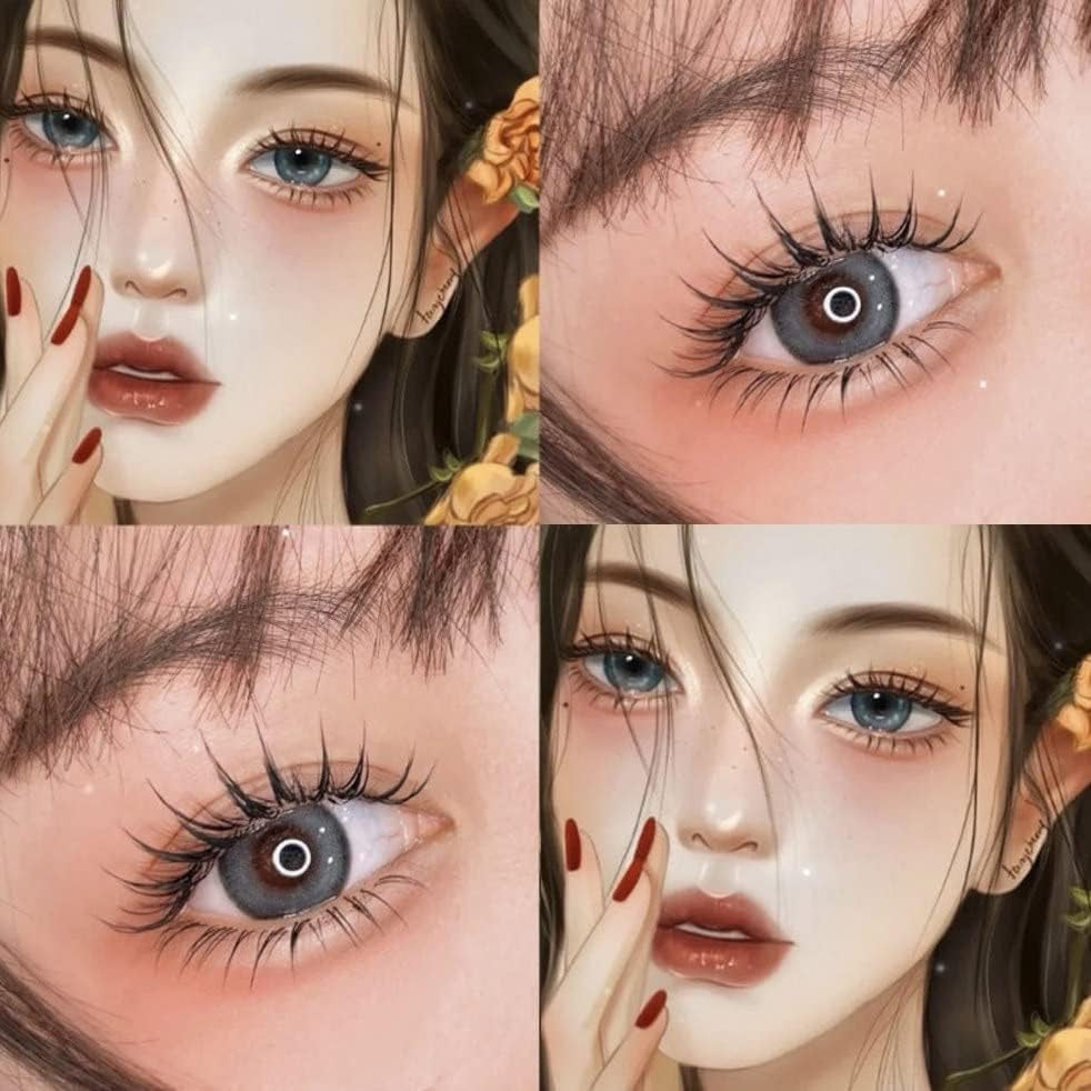 Manga Lashes Natural Look Japanese Style False Eyelashes 4 Pairs Spiky Anime Lashes Clear Band Cosplay Eyelashes