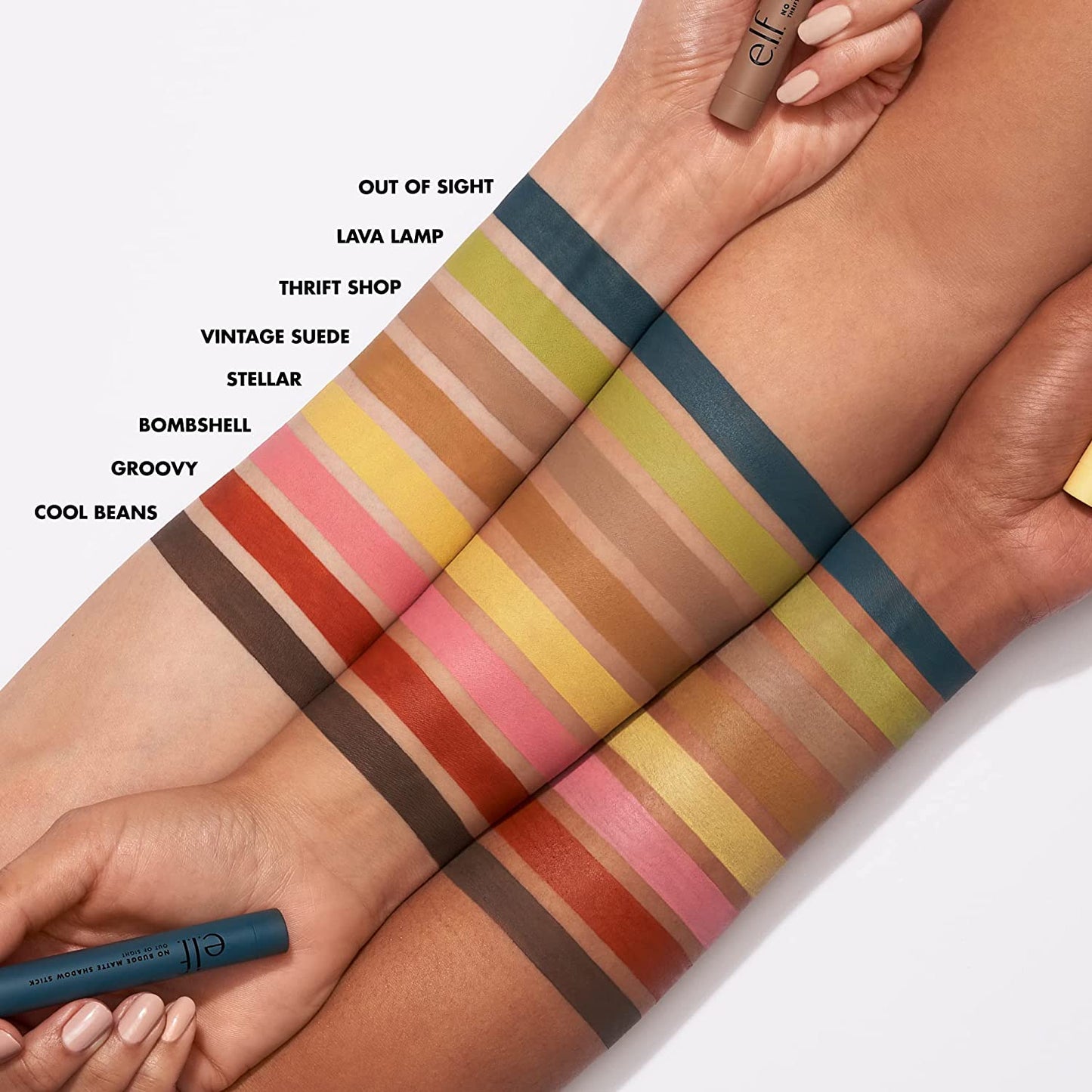 No Budge Matte Shadow Stick, One-Swipe Cream Eyeshadow Stick, Long-Wear & Crease Resistant, Matte Finish, Out of Sight