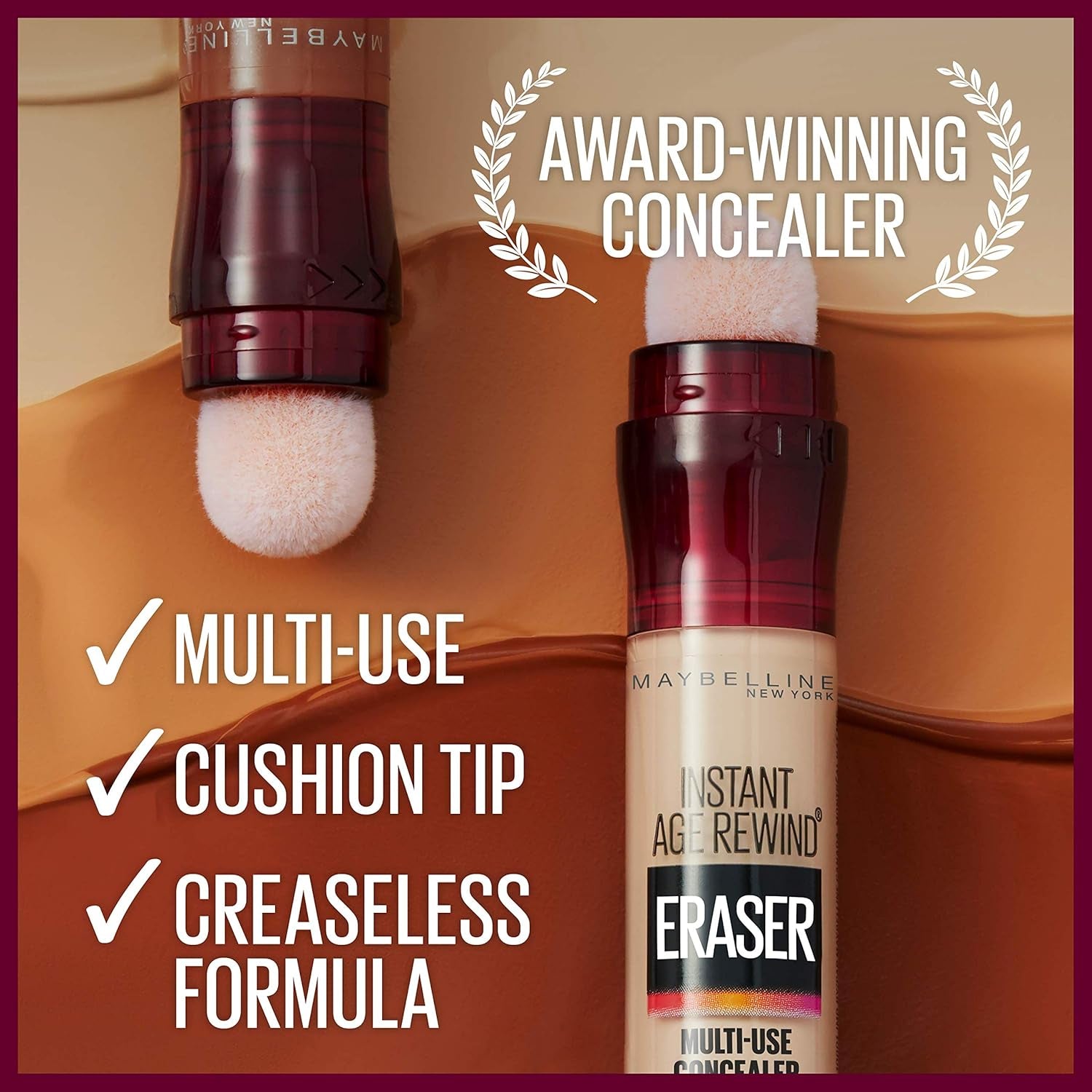 Instant Age Rewind Eraser Dark Circles Treatment Multi-Use Concealer, Honey, 0.2 Fl Oz (Pack of 2)