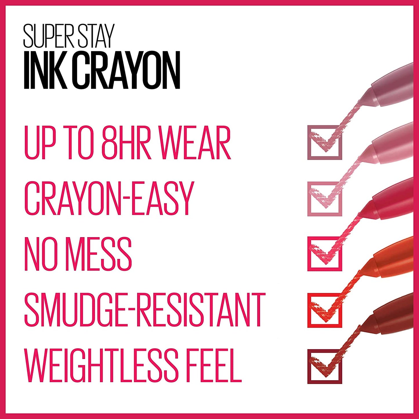 Super Stay Ink Crayon Lipstick Makeup, Precision Tip Matte Lip Crayon with Built-In Sharpener, Longwear up to 8Hrs, Trust Your Gut, Mauve Nude Pink, 1 Count