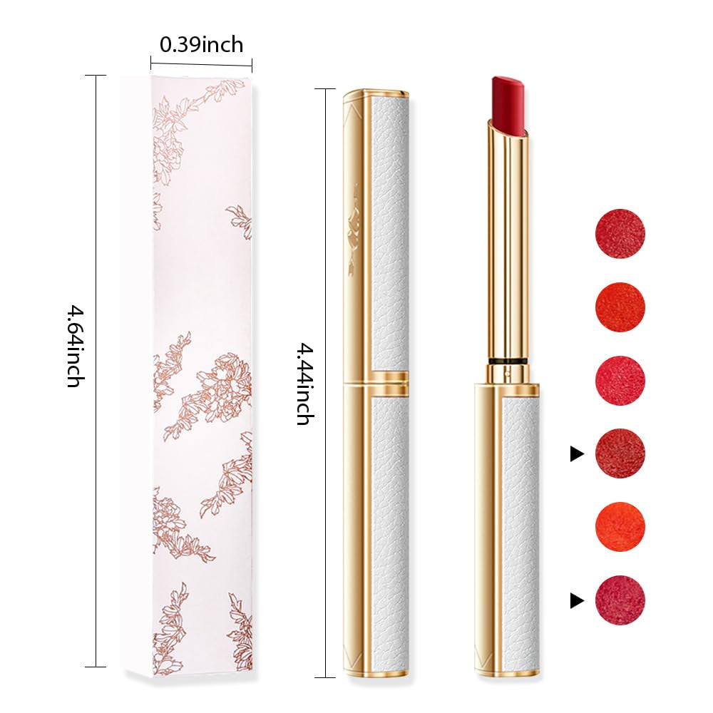 Moisturizing and Silky Velvet Lipstick Pack Set, Matte Longwear Waterproof Smooth Color Lip Crayon - Nourishing Lipstick Lipgloss Lip Stain (2Pcs 04#&06#)