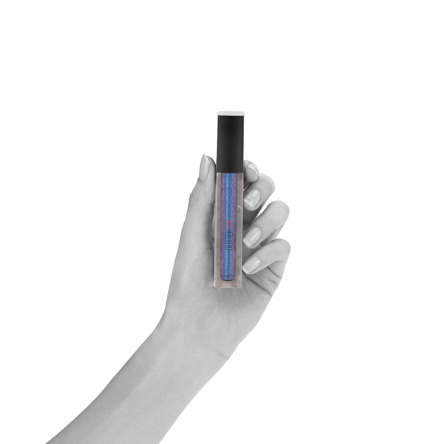 New York Lip Studio Glitter Fix Glitter Lip Gloss Makeup, Shadow Hunter, 0.17 Fl. Oz.