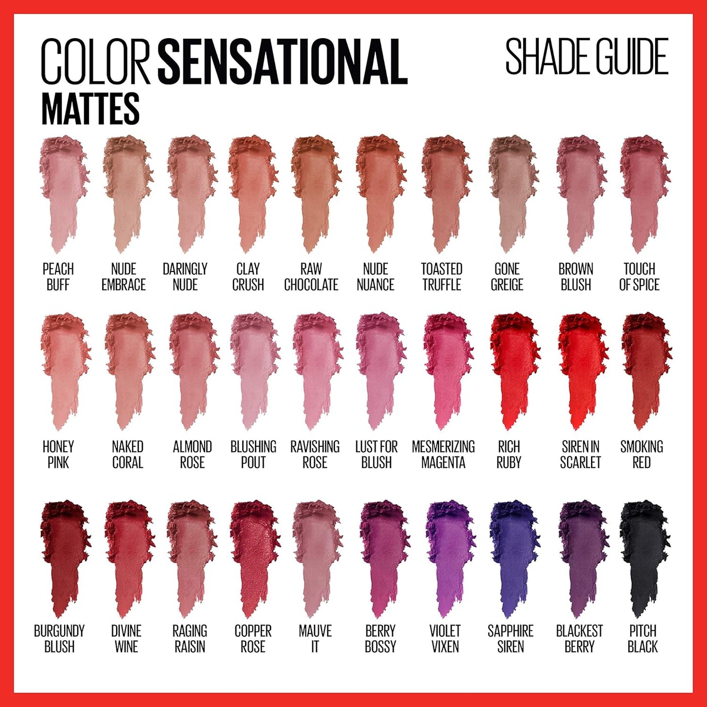 Color Sensational Lipstick, Lip Makeup, Matte Finish, Hydrating Lipstick, Nude, Pink, Red, Plum Lip Color, Blushing Pout, 0.15 Oz; (Packaging May Vary)