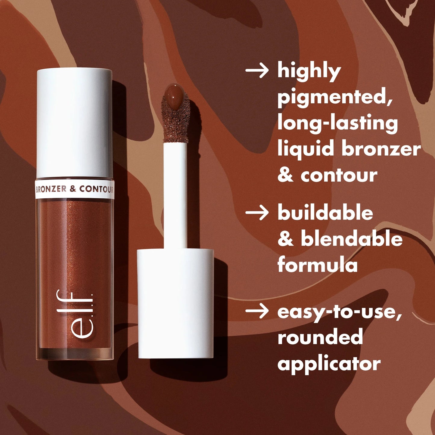 E.L.F. Camo Liquid Bronzer & Contour, 5 Medium, 0.13 Fl Oz