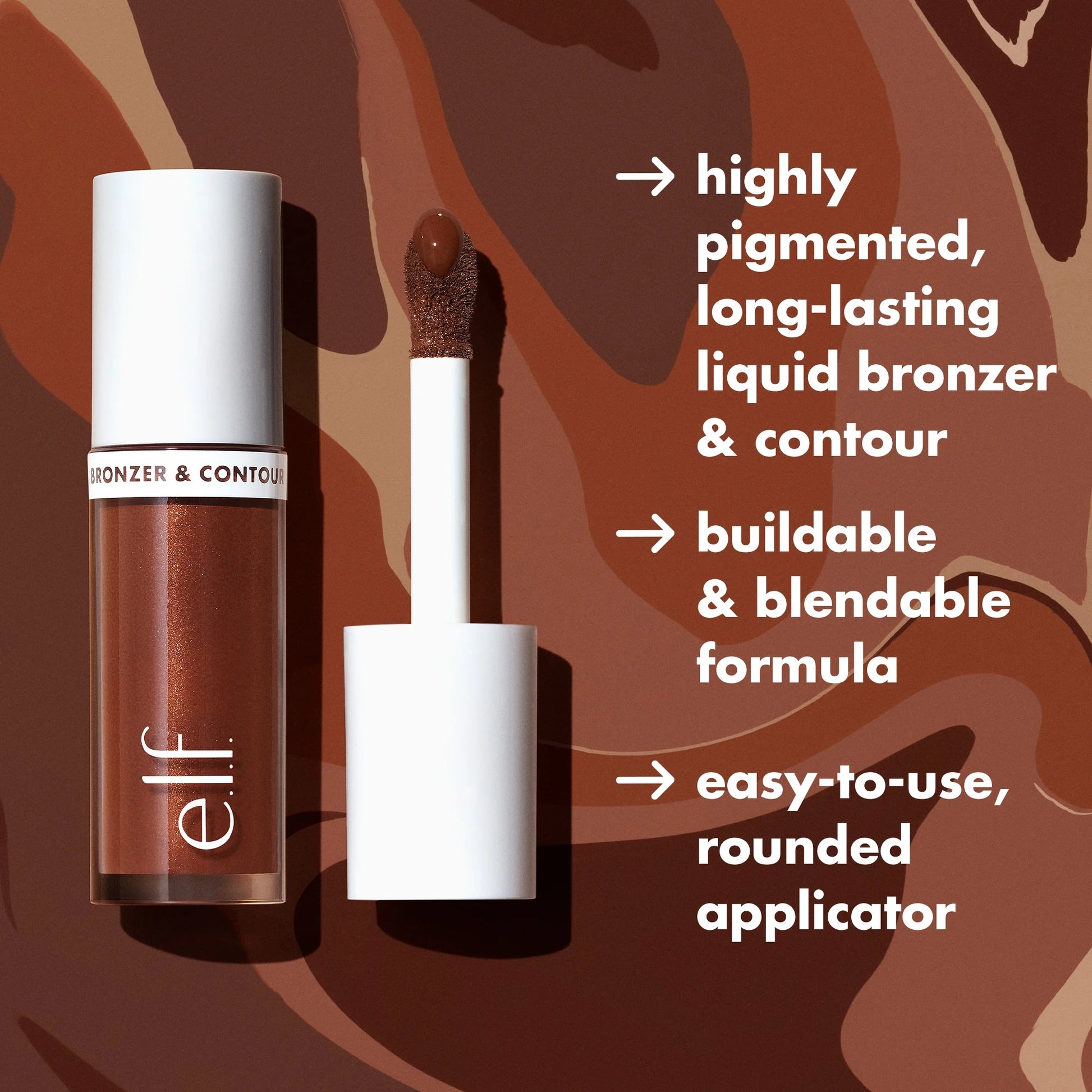 E.L.F. Camo Liquid Bronzer & Contour, 5 Medium, 0.13 Fl Oz