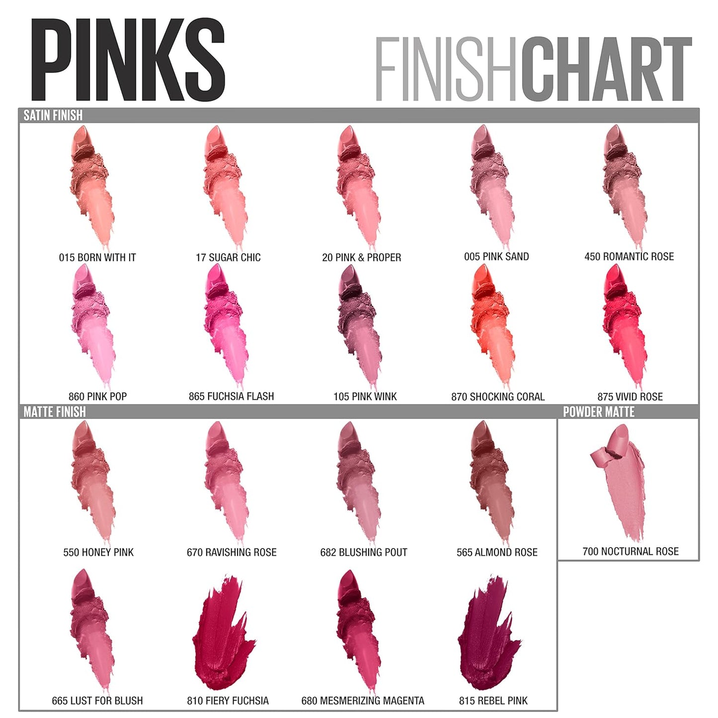 Color Sensational Lipstick, Lip Makeup, Matte Finish, Hydrating Lipstick, Nude, Pink, Red, Plum Lip Color, Blushing Pout, 0.15 Oz; (Packaging May Vary)