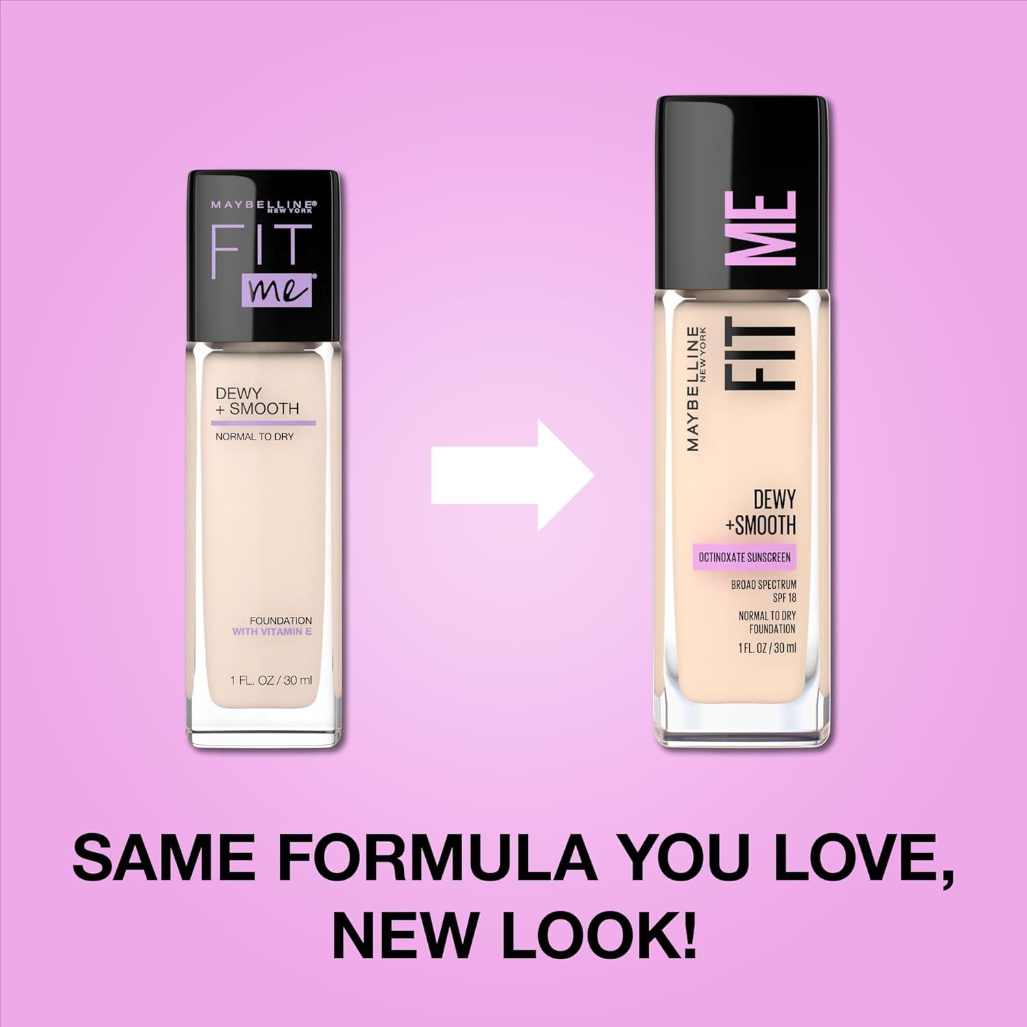 Fit Me Dewy + Smooth Liquid Foundation Makeup, Classic Ivory, 1 Count (Packaging May Vary)