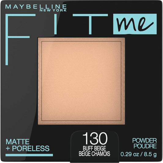 Fit Me Matte + Poreless Pressed Face Powder Makeup & Setting Powder, Buff Beige, 1 Count