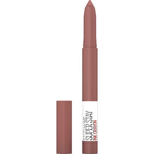 Super Stay Ink Crayon Lipstick Makeup, Precision Tip Matte Lip Crayon with Built-In Sharpener, Longwear up to 8Hrs, Trust Your Gut, Mauve Nude Pink, 1 Count