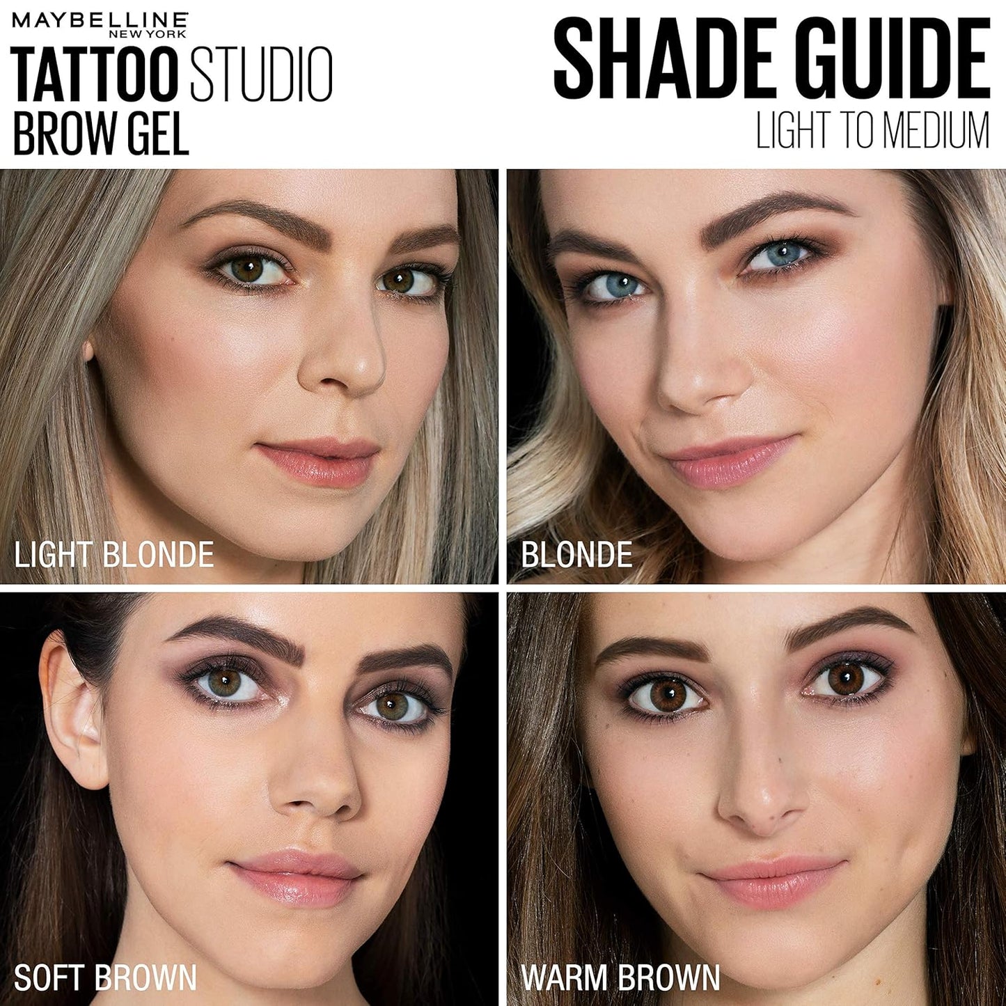 Tattoostudio Waterproof Eyebrow Gel Makeup, Soft Brown, 1 Count