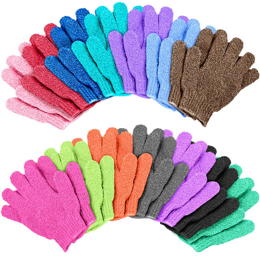 28 Pcs Exfoliating Gloves Body Scrub Bath Gloves Exfoliator Body Wash Glove for Shower, Spa, Massage and Body Scrubs