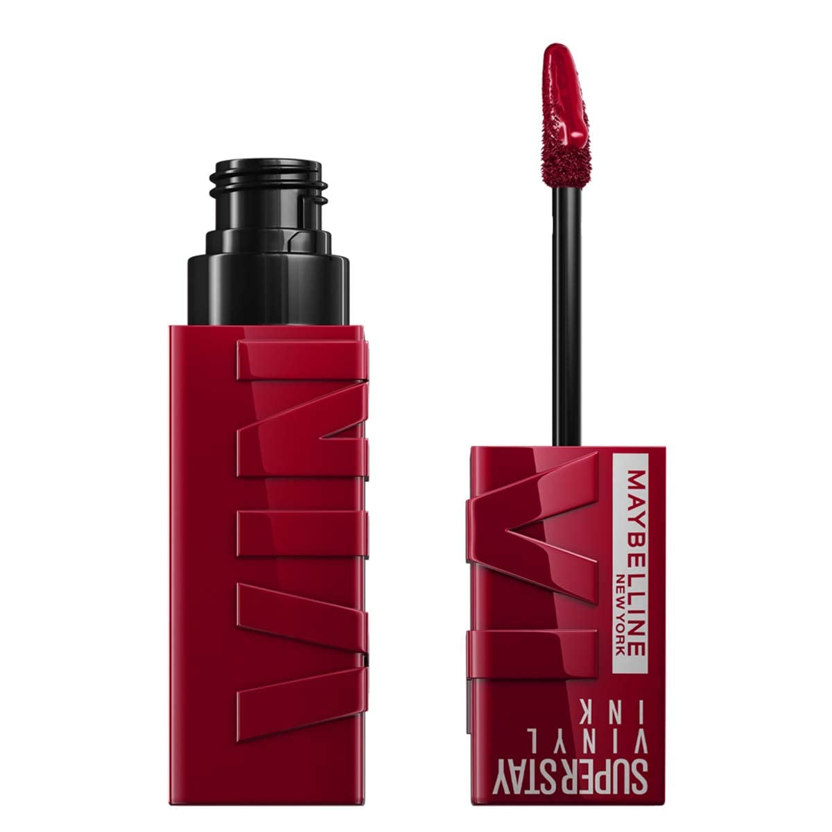 Super Stay Vinyl Ink Longwear No-Budge Liquid Lipcolor Makeup Bundle with Cranberry Red 0.14 Fl Oz and Deep Wine Red 0.14 Fl Oz Lipsticks