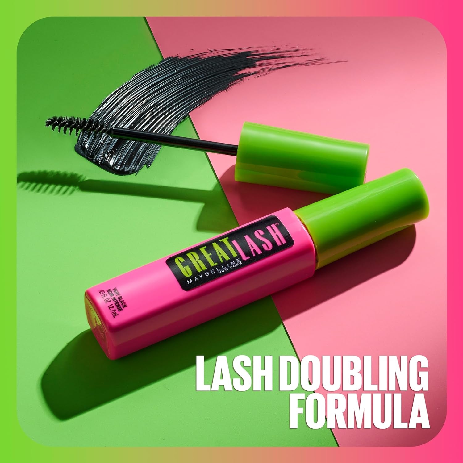 Great Lash Clear Mascara, Conditioning Formula for Lashes and Eyebrows for a Natural Eye Makeup Look, 2 Count