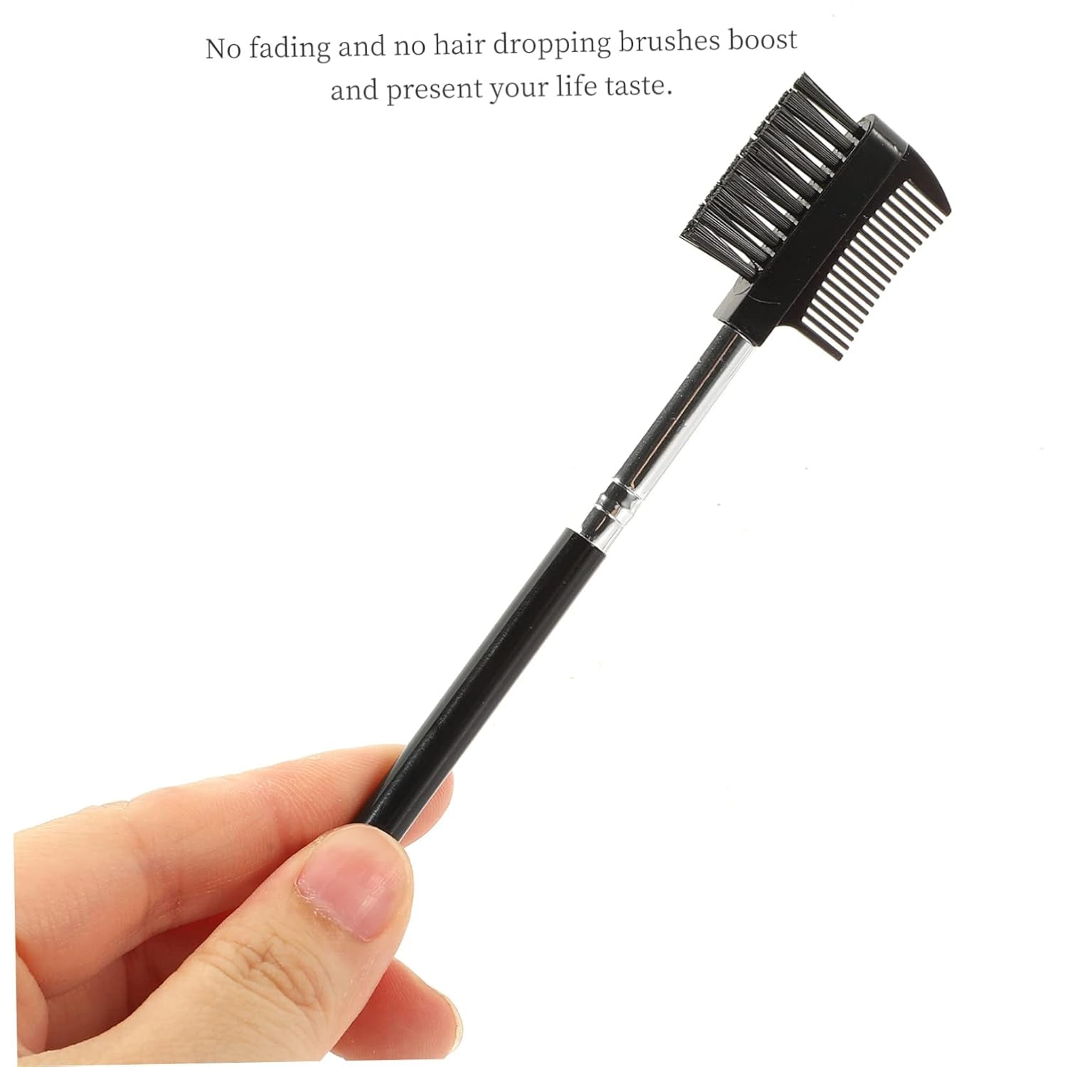 7Pcs Double-End Cosmetic Brush Set Plastic Handle for Eyebrow and Eye Makeup for Beginners and Makeup Enthusiasts Easy to Clean