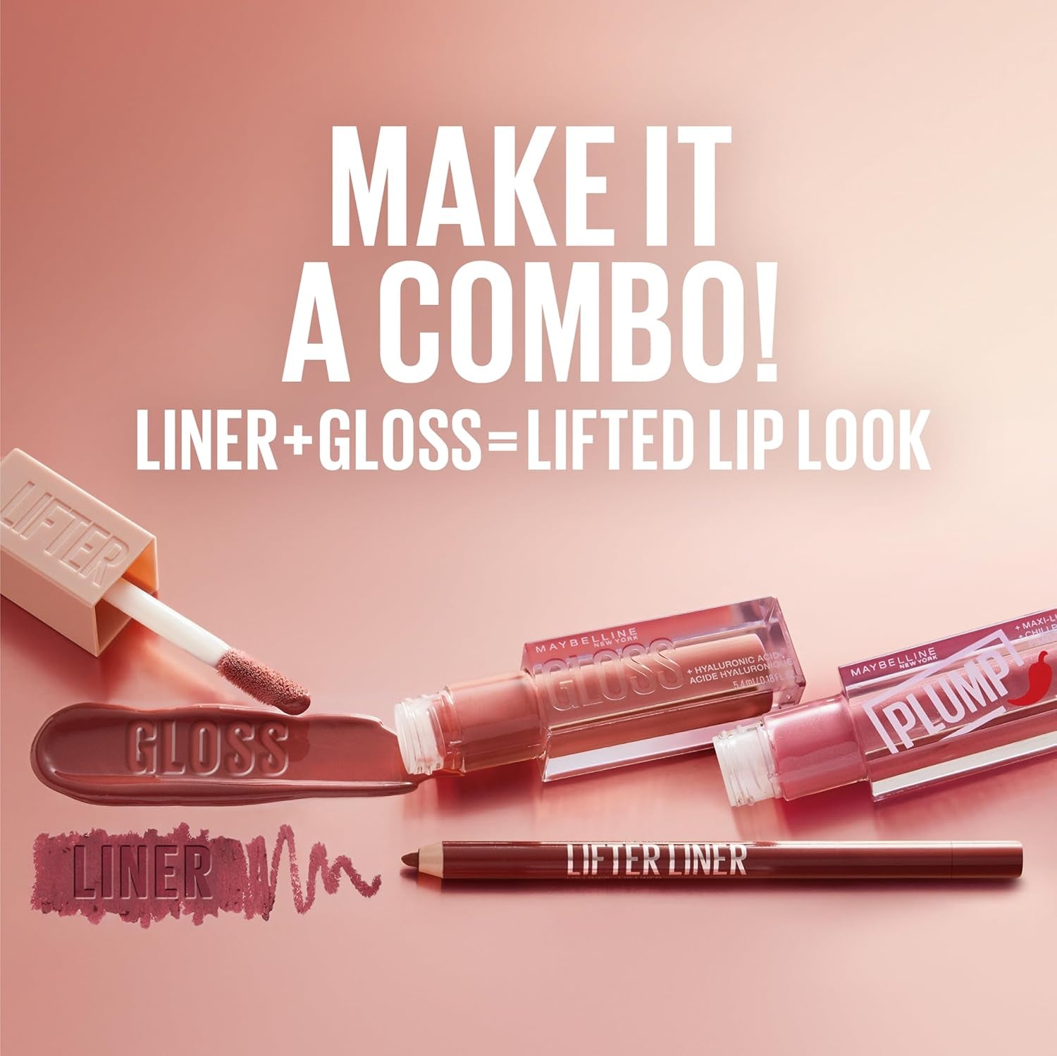 New York Lifter Gloss Hydrating Lip Gloss with Hyaluronic Acid, Gummy Bear, Sheer Light Pink, 1 Count