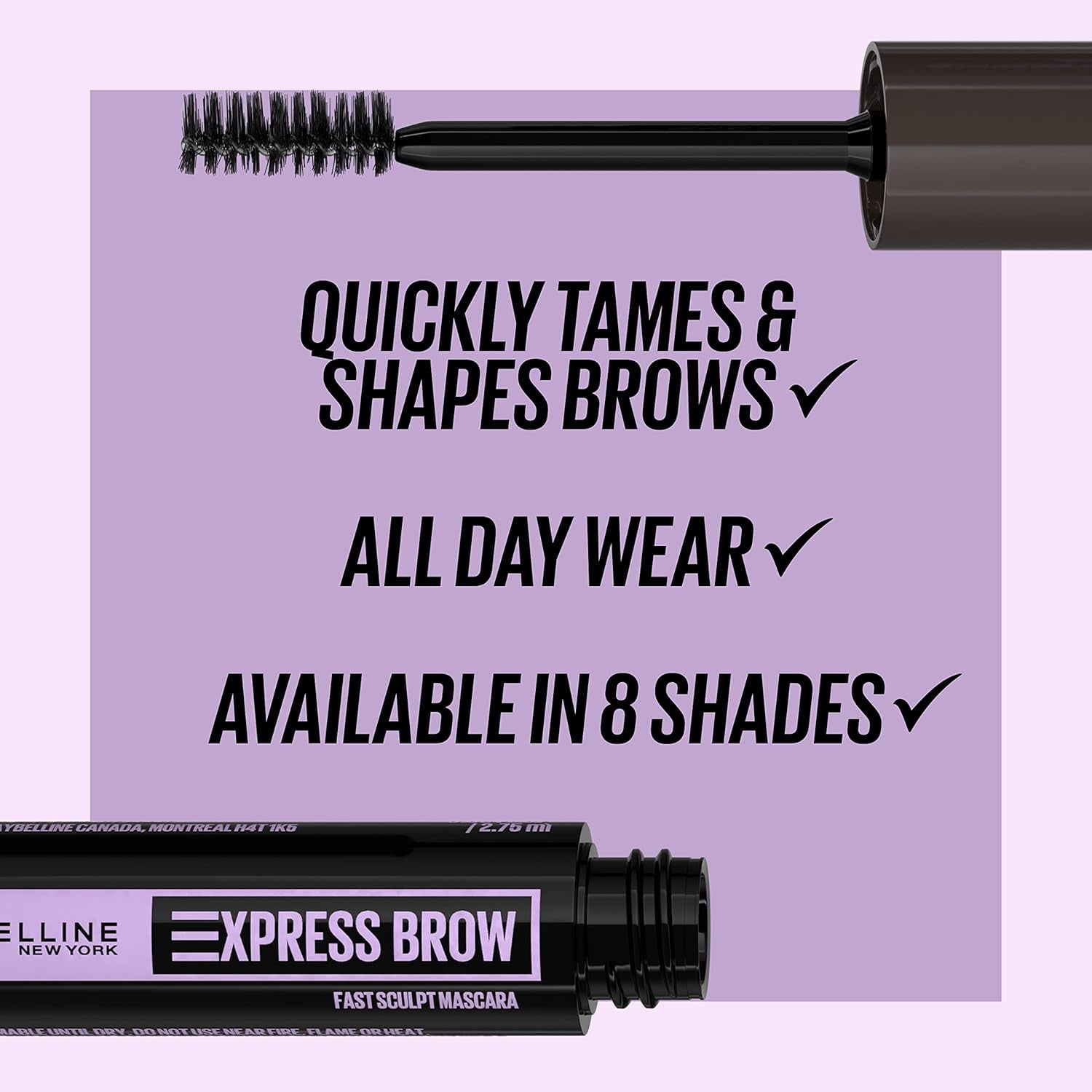 Brow Fast Sculpt, Shapes Eyebrows, Eyebrow Mascara Makeup, Soft Brown, 0.09 Fl. Oz.