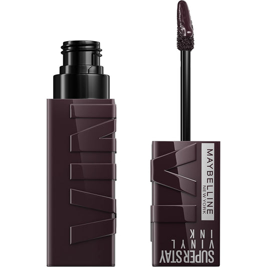Super Stay Vinyl Ink Longwear No-Budge Liquid Lipcolor Makeup, Highly Pigmented Color and Instant Shine, Charged, Brown Lipstick, 0.14 Fl Oz, 1 Count