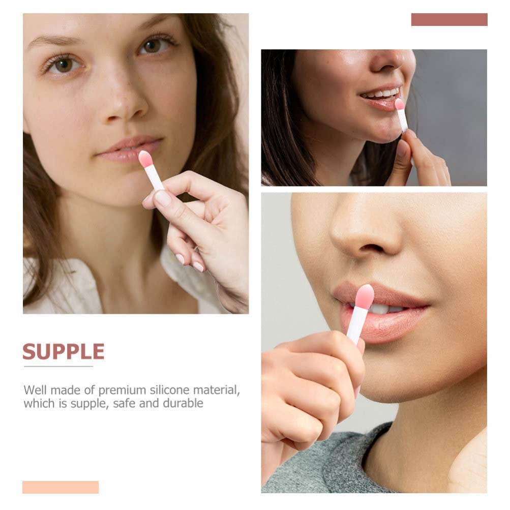 1 Set Silicone Lip Brush Lip Scrub Brush Makeup Lipstick Gloss Lip Oil Lipstick Silicone Lipstick Brush Tools Lip Gloss Stick Travel Filling