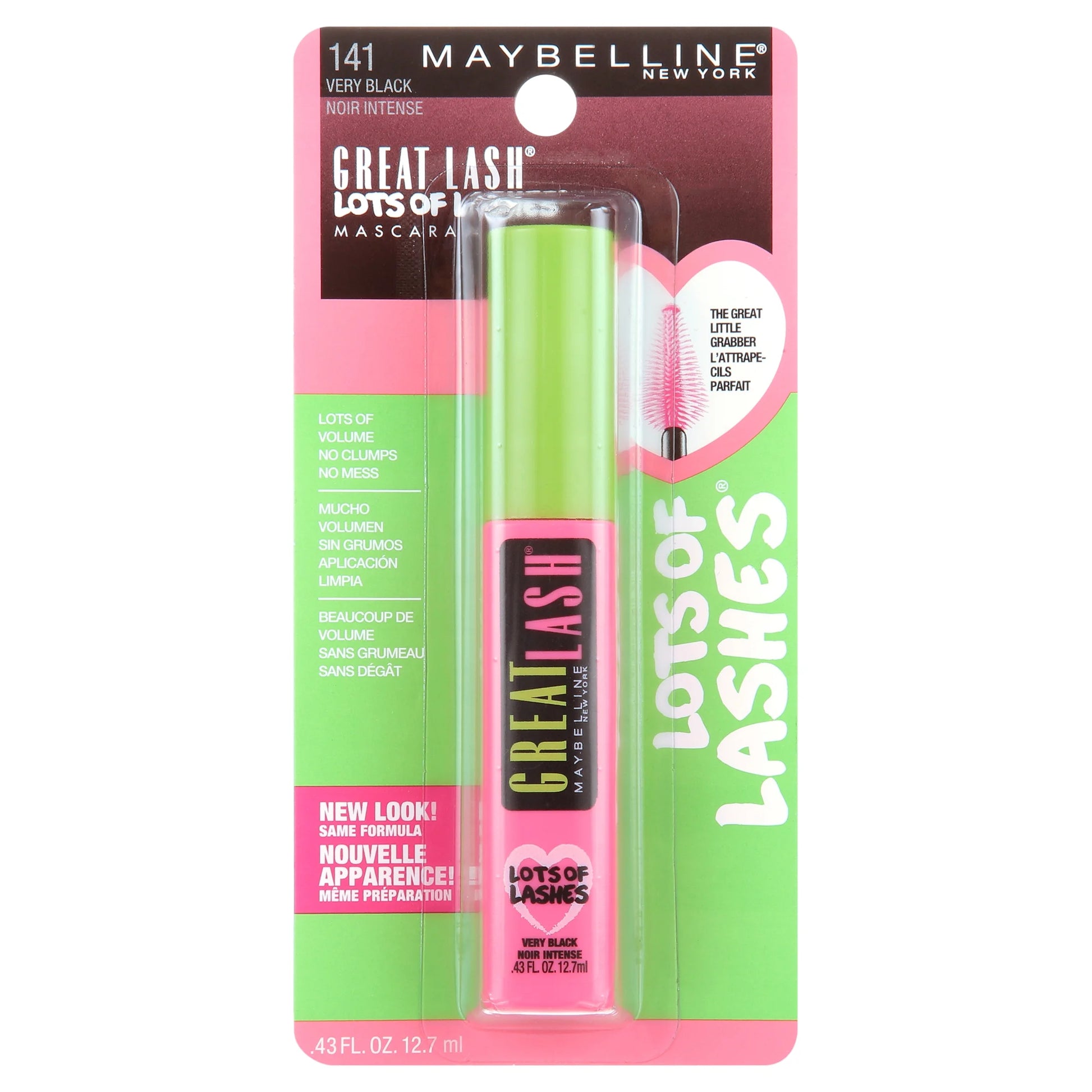 (4 Pack)  Great Lash Lots of Lashes Washable Mascara, Very Black