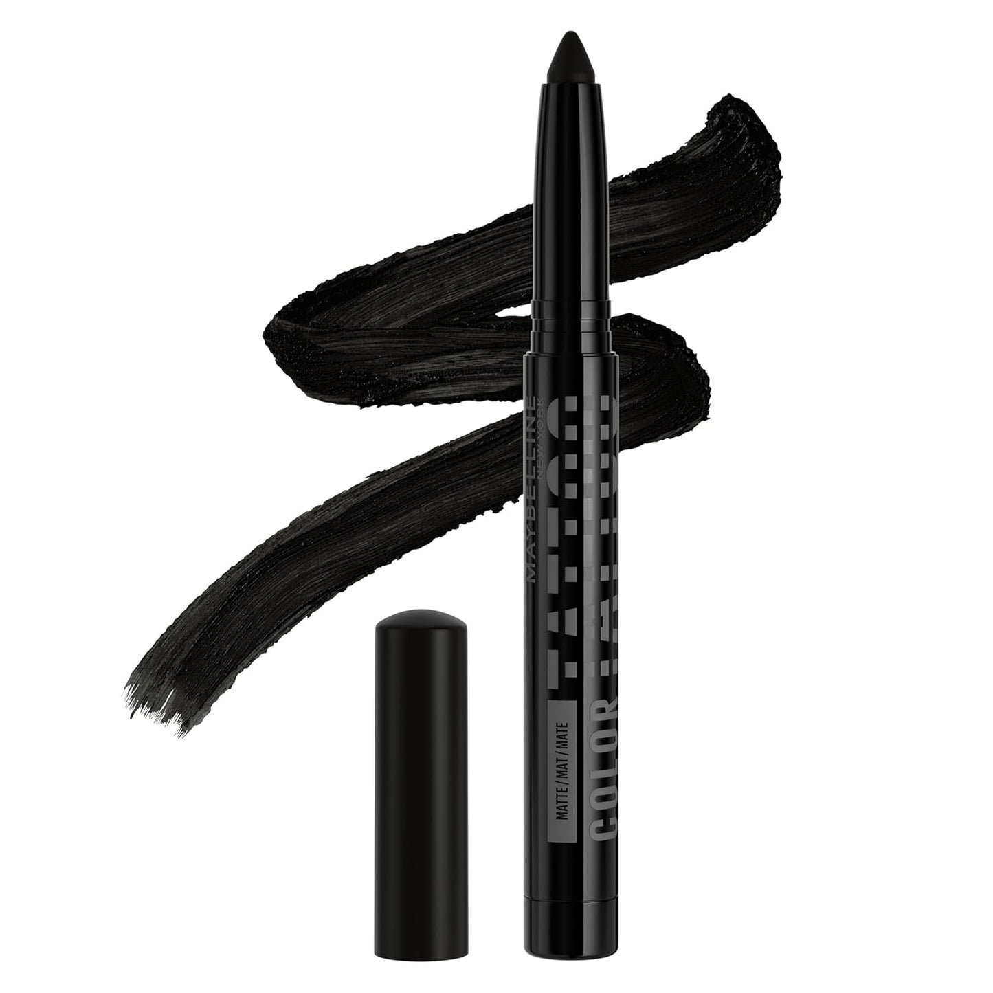 Color Tattoo Longwear Multi-Use Eye Shadow Stix, All-In-One Eye Makeup for up to 24HR Wear, I Am Rebellious (Matte Black), 1 Count