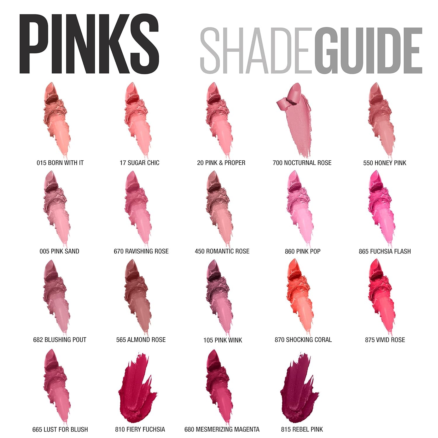 Color Sensational Lipstick, Lip Makeup, Matte Finish, Hydrating Lipstick, Nude, Pink, Red, Plum Lip Color, Blushing Pout, 0.15 Oz; (Packaging May Vary)