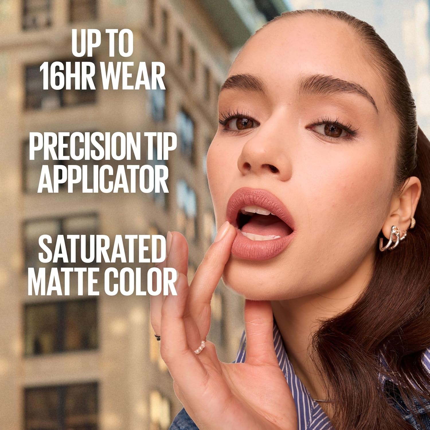 Super Stay Matte Ink Liquid Lipstick Makeup, Long Lasting High Impact Color, up to 16H Wear, Dreamer, Warm Pink Neutral, 1 Count