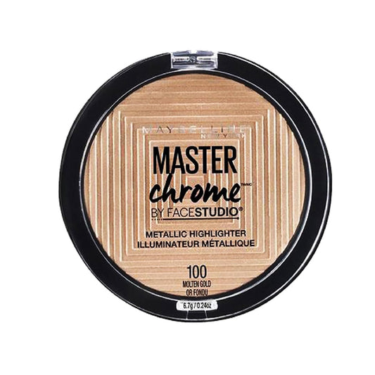 Master Chrome Metallic Highlighter Powder Makeup, Molten Gold, 1 Count