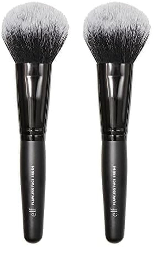 Flawless Face Brush, Vegan Makeup Tool for Flawlessly Contouring & Defining with Powder, Blush & Bronzer, Made with Cruelty-Free Bristles (Pack of 2)