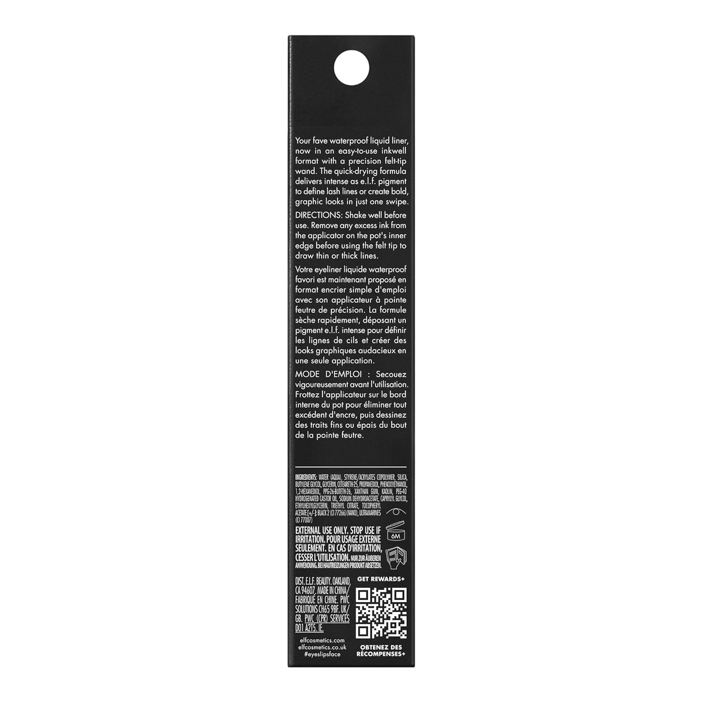 H2O Proof Inkwell Eyeliner Pen, High-Pigment, Waterproof Liquid Eyeliner, Delivers a Matte Finish, Vegan & Cruelty-Free, Film Noir