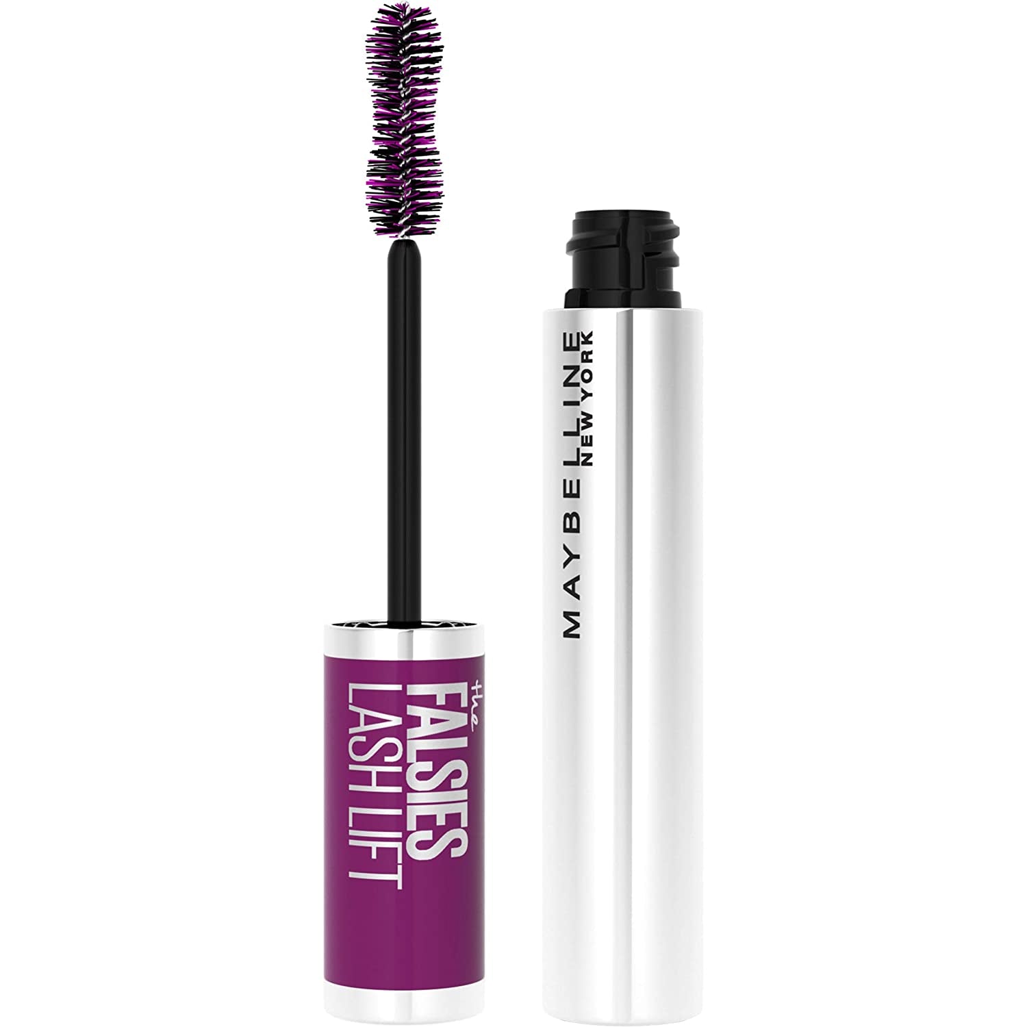 the Falsies Lash Lift Washable Mascara Volumizing, Lengthening, Lifting, Curling & Fit Me Matte + Poreless Pressed Face Powder Makeup & Setting Powder, Classic Ivory