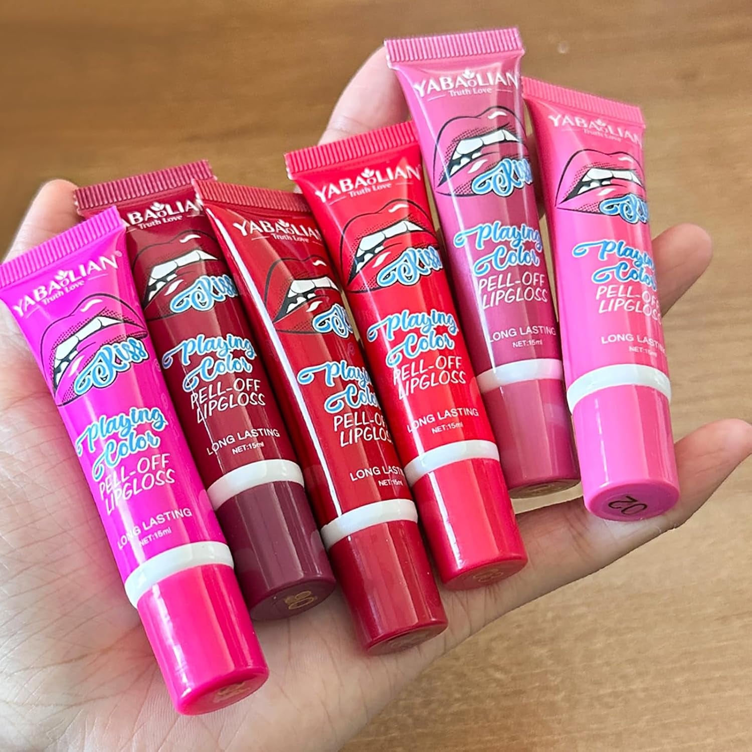 6PC Matte Lip Stain, Peel off Lip Tint, Lip Tattoo, High Pigmented Tear-Off Lip Gloss, Moisturizing Hydrating Liquid Lipsticks Set, No-Sticky Lip Balm Oil, Lip Care for All Skin Tones, 178