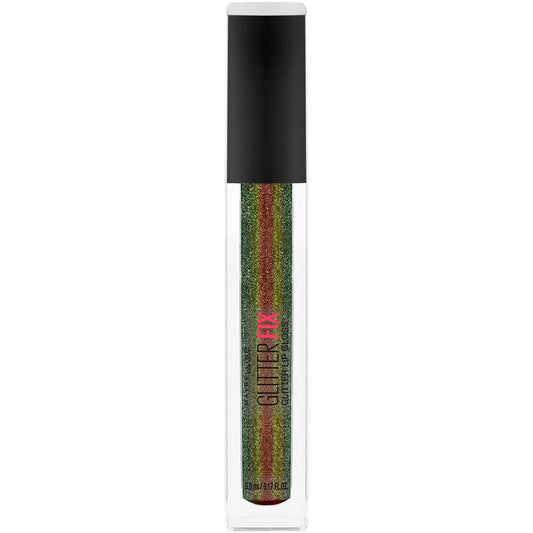 New York Lip Studio Glitter Fix Glitter Lip Gloss Makeup, Shadow Hunter, 0.17 Fl. Oz.
