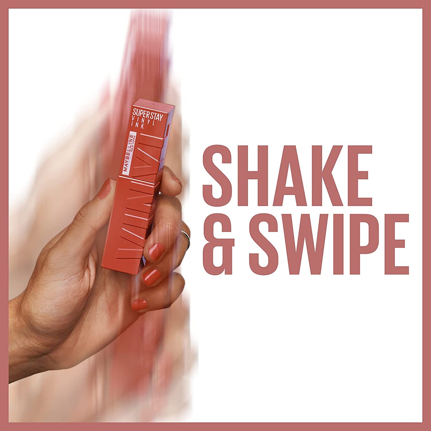 Super Stay Vinyl Ink Longwear No-Budge Liquid Lipcolor Makeup, Highly Pigmented Color and Instant Shine, Charged, Brown Lipstick, 0.14 Fl Oz, 1 Count