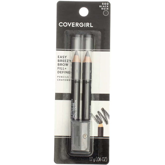 Professional Brow & Eye Makers Brow Shaper & Eyeliner, Midnight Black 500, .06 Oz (Pack of 10)