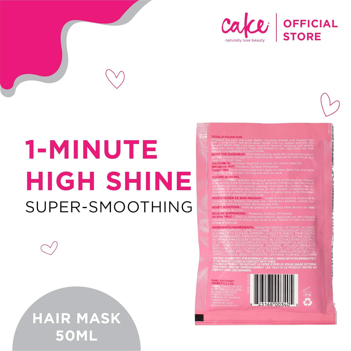 Cake Beauty The Top Coat One Minute High Shine Hair Mask – photo 4 of 7