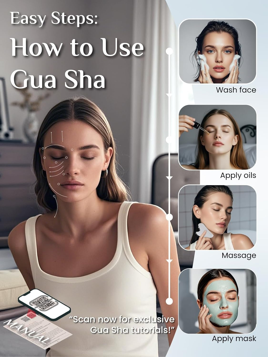 Rena Chris Stainless Steel Gua Sha Tool – Silver – photo 5 of 7