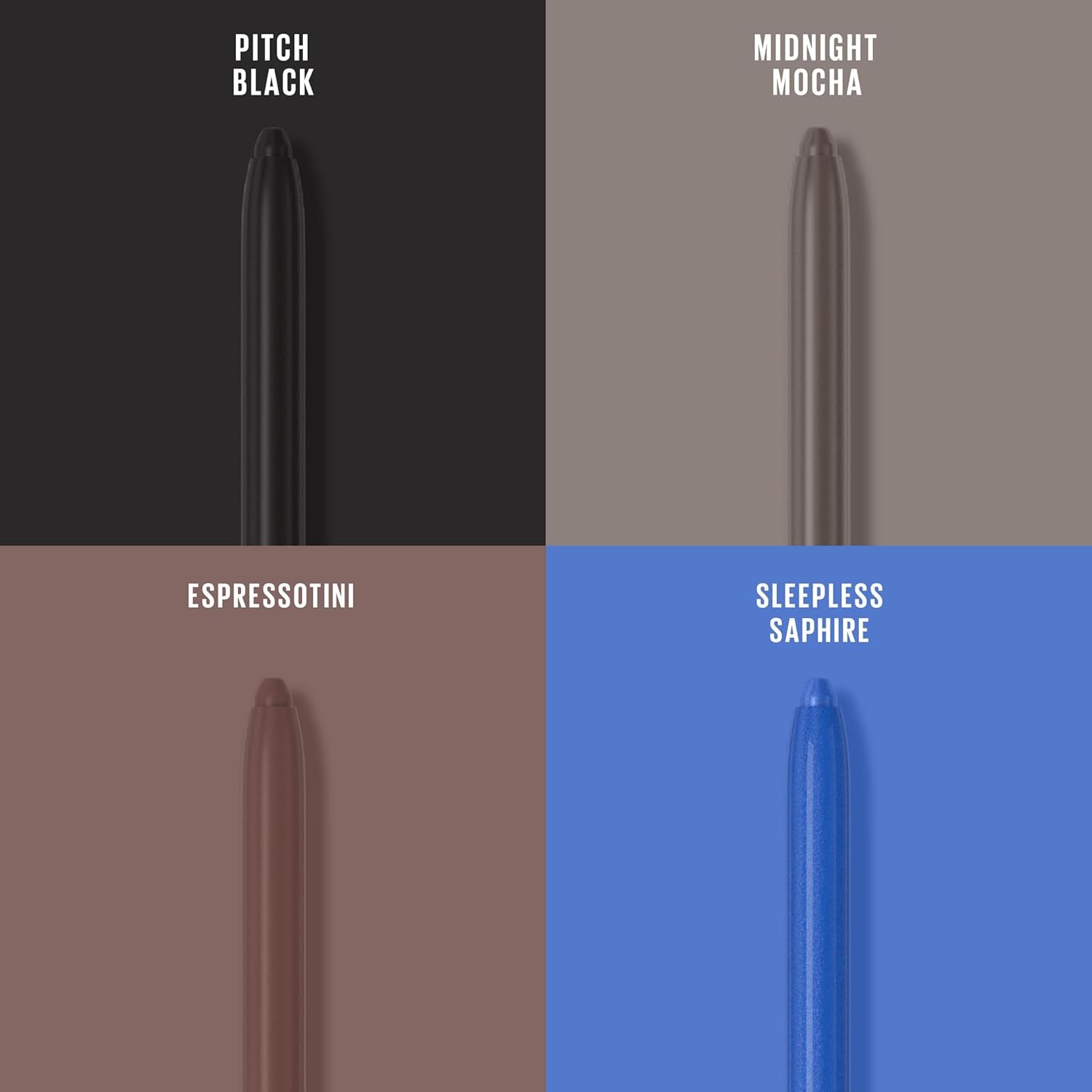 Tattoo Studio Automatic Gel Pencil Waterproof Eyeliner, Blendable, Smudge Resistant, Matte Eyeliner for up to 36HR Wear, Expressotini (Smokey Brown), Packaging May Vary