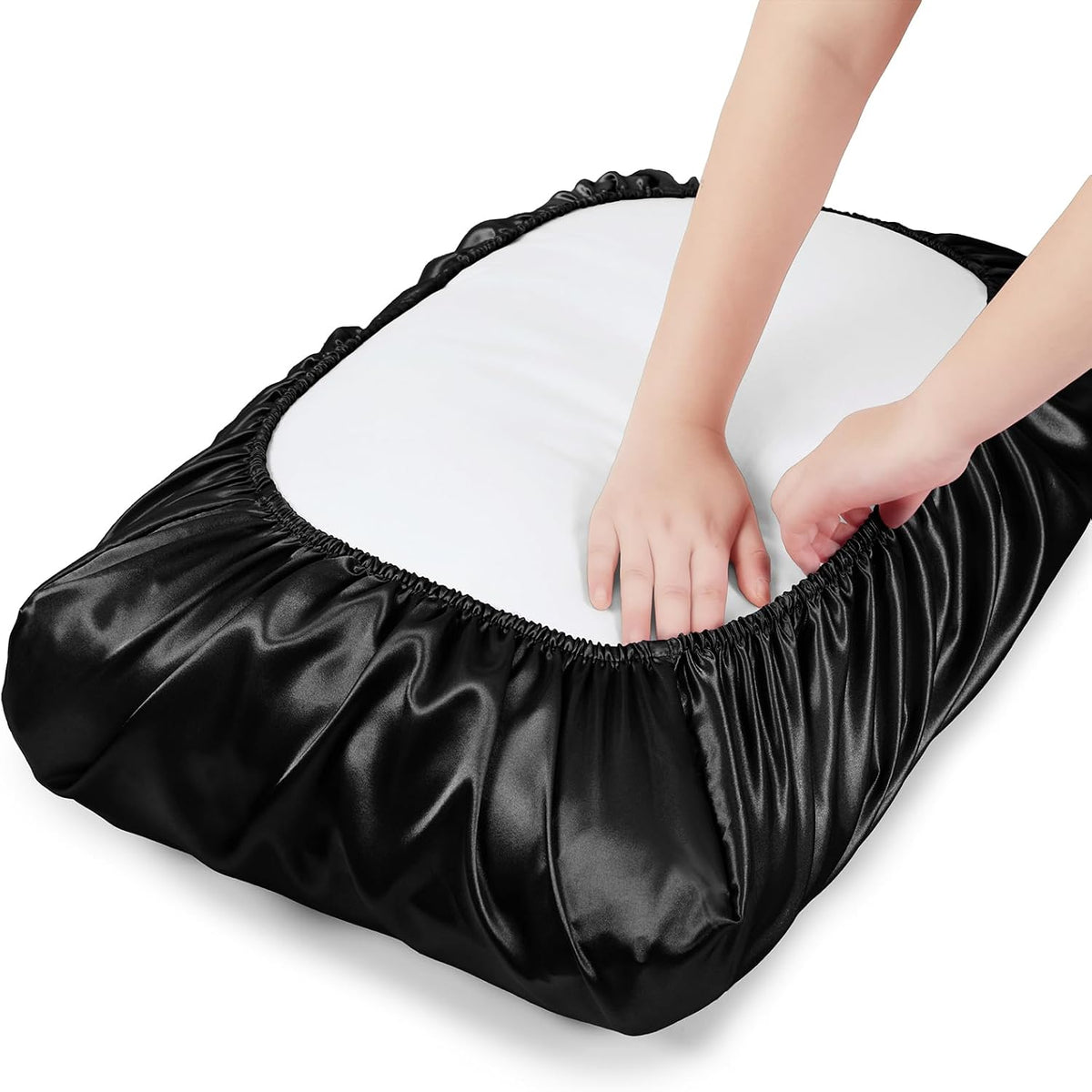 Satera Sisters Beauty Black Satin Pillowcase 2-Pack – photo 6 of 7