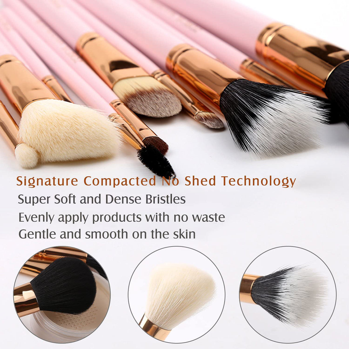 Z'OREYA 12-Piece Pink Makeup Brush Set with Holder – photo 4 of 7