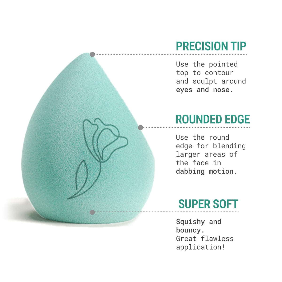 Microfiber Makeup Sponges 2-Pack – Bamboo Dual-Layer Blenders